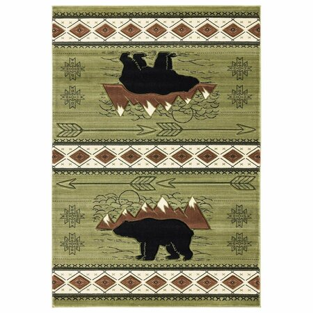 UNITED WEAVERS OF AMERICA Cottage Timberland Green Area Rectangle Rug, 7 ft. 10 in. x 10 ft. 6 in. 2055 41845 912